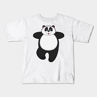 Panda at Yoga Stretching exercise Kids T-Shirt